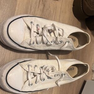 Converse Off-White Canvas Sneakers